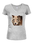 Wolf Juniors V Neck T-Shirt