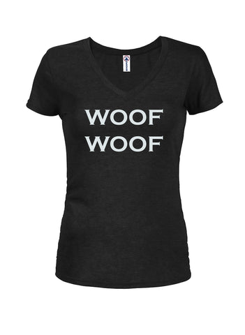 Woof Woof Camiseta con cuello en V para jóvenes