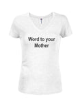 T-shirt à col en V pour juniors Word to your Mother