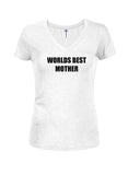 Worlds best mother Juniors V Neck T-Shirt