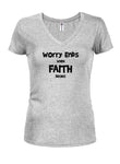 La preocupación termina cuando la fe comienza la camiseta