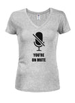 VOUS ÊTES SUR MUTE T-shirt col en V pour juniors