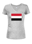 Yemeni Flag Juniors V Neck T-Shirt