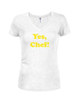 ¡Si, chef! Camiseta con cuello en V para jóvenes