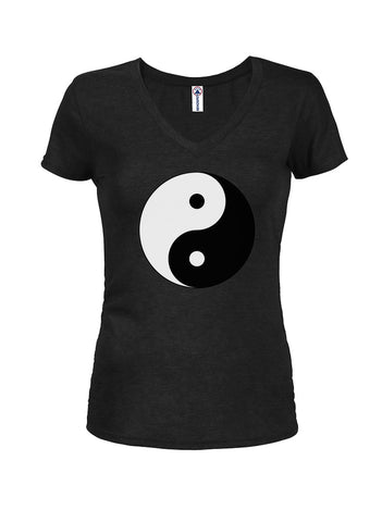 Camiseta con cuello en V para jóvenes con símbolo de Yin Yang