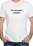 Vous ne pouvez pas prouver un t-shirt négatif