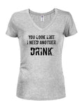 Parece que necesito otra bebida Juniors V cuello camiseta