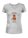 Vous ne buvez pas seul si votre chat est avec vous T-shirt col en V Juniors