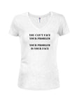 Vous ne pouvez pas faire face à votre problème T-shirt col en V Juniors