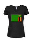 Zambian Flag Juniors V Neck T-Shirt