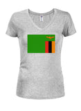 Zambian Flag Juniors V Neck T-Shirt