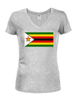 Zimbabwean Flag Juniors V Neck T-Shirt