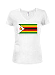 Zimbabwean Flag Juniors V Neck T-Shirt