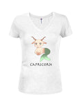 Zodiac Capricorn Juniors V Neck T-Shirt