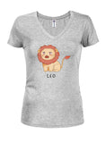 Zodiac Lion T-Shirt Col V Juniors