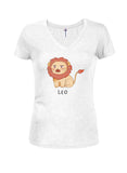 Zodiac Lion T-Shirt Col V Juniors
