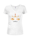 Zodiac Libra Juniors V Neck T-Shirt