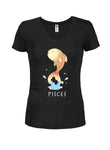 Zodiac Piscis Juniors Camiseta con cuello en V