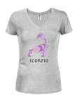 Zodiac Scorpio Juniors V Neck T-Shirt