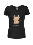 Zodiac Taurus Juniors V Neck T-Shirt