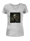 Zombie Abe Lincoln Juniors V Neck T-Shirt
