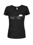 Zombie Moon Juniors V Neck T-Shirt