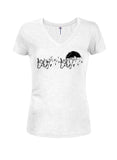 Zombie Moon Juniors V Neck T-Shirt