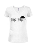 Zombie Moon  Juniors V Neck T-Shirt