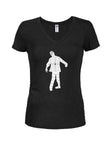 Zombie Target Juniors V Neck T-Shirt