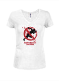 Zombies Against Fast Food Juniors V Neck T-Shirt