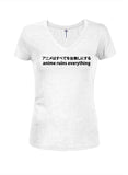 Anime Ruins Everything T-shirt col en V pour juniors