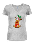 Renne de Noël Juniors T-shirt à col en V