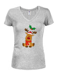 Renne de Noël Juniors T-shirt à col en V