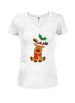 Renne de Noël Juniors T-shirt à col en V