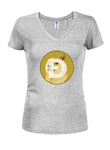 Dogecoin Juniors V Neck T-Shirt