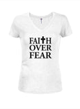 Faith Over Fear T-shirt col en V pour juniors