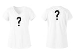 Camiseta con cuello en V para jóvenes con imagen personalizada en la parte delantera y trasera: tú eliges la imagen
