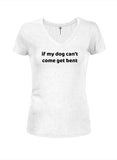 Si mi perro no puede venir a doblarse, camiseta con cuello en V para jóvenes