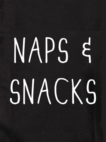 Camiseta siestas y snacks