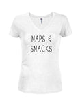 naps & snacks Juniors V Neck T-Shirt