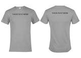 T-shirt pour jeunes avec texte personnalisé devant et derrière - Vous choisissez le texte