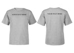 T-shirt pour tout-petits avec texte personnalisé devant et derrière - Vous choisissez le texte