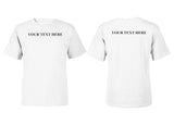 T-shirt pour tout-petits avec texte personnalisé devant et derrière - Vous choisissez le texte