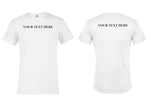 T-shirt pour jeunes avec texte personnalisé devant et derrière - Vous choisissez le texte