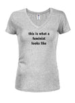 this is what a feminist looks like Juniors V Neck T-Shirt